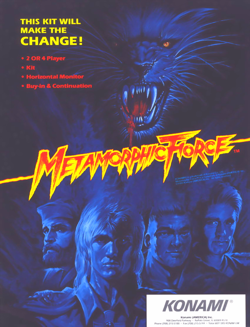 Metamorphic Force (ver EAA - alternate) Arcade Game Cover